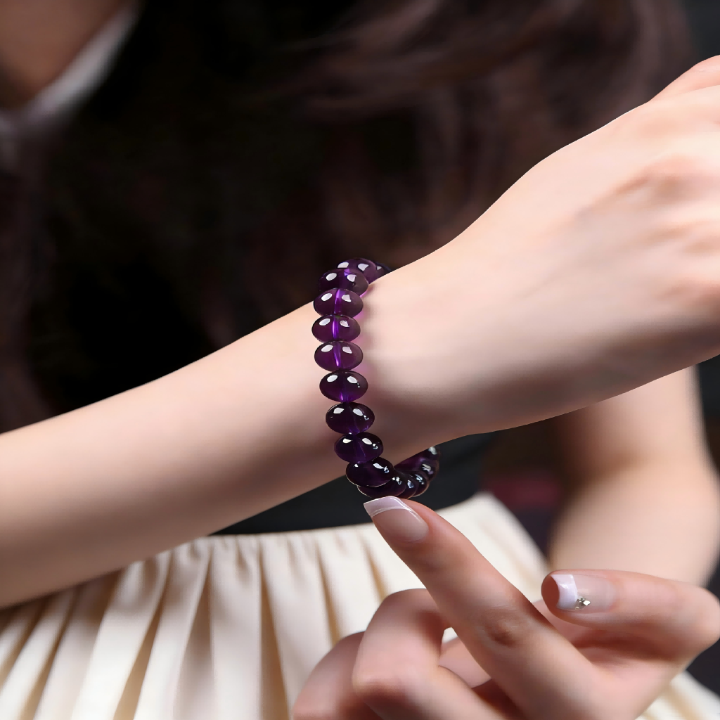 Wear amethyst on left wrist