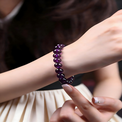 Wear amethyst on left wrist