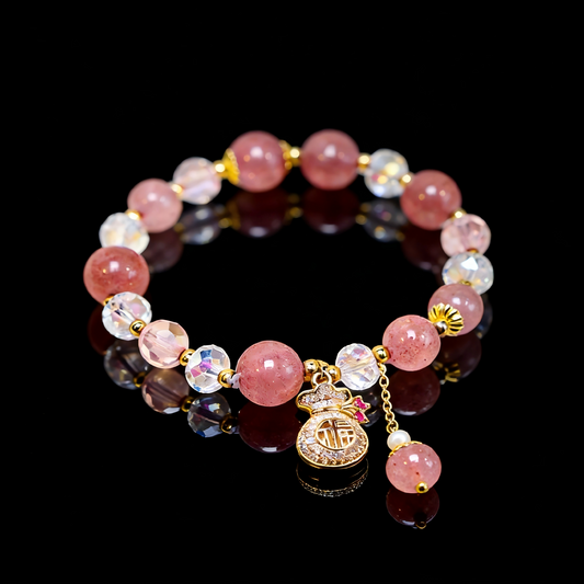 Natural Strawberry Quartz beads
