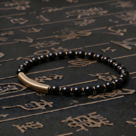 Obsidian Brass Bracelet – Ultimate Protective Stone