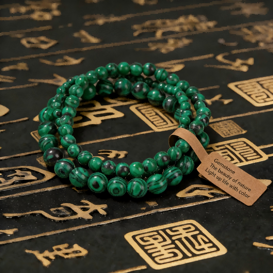 Green Malachite Wealth Magnet Bracelet – Feng Shui Shield for Abundance