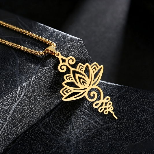 Lotus Stainless Steel Necklace