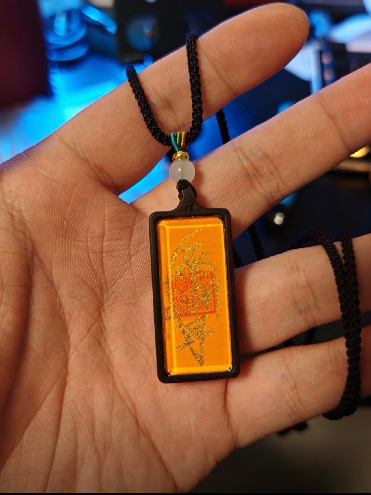Gold metal element North Star Sigil pendant for Monkey and Rooster zodiac